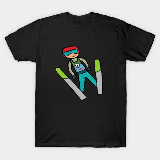 Ski Jumping T-Shirt by Mark Ewbie